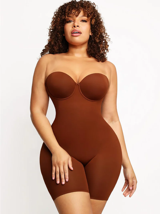 Bodysuit With Built In Bra | Push Up Bra Shortie Bodysuit| Shape Gleam

