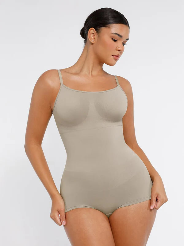 Wholesale Seamless Waist and Abdomen Shaping Shapewear Bodysuit with Adjustable Straps