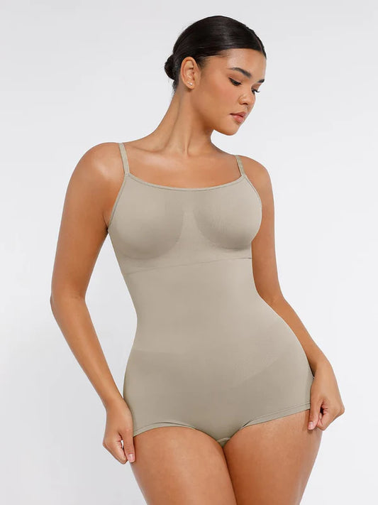 Wholesale Seamless Waist and Abdomen Shaping Shapewear Bodysuit with Adjustable Straps