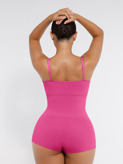 Wholesale Seamless Waist and Abdomen Shaping Shapewear Bodysuit with Adjustable Straps