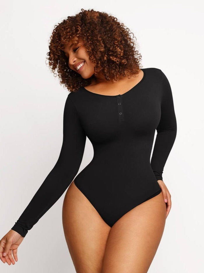 Long Sleeve Body Shaper | Outer Long Sleeve Bodysuit | Shape Gleam

