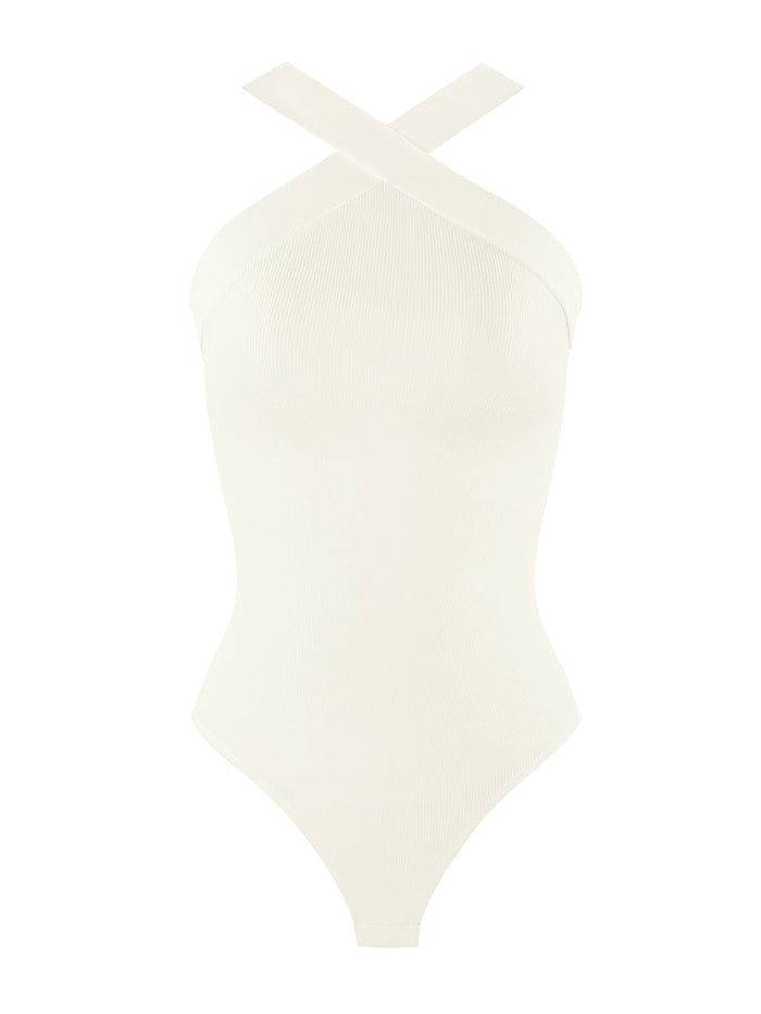 CRETA - Seamless Crossover Halter Bodysuit