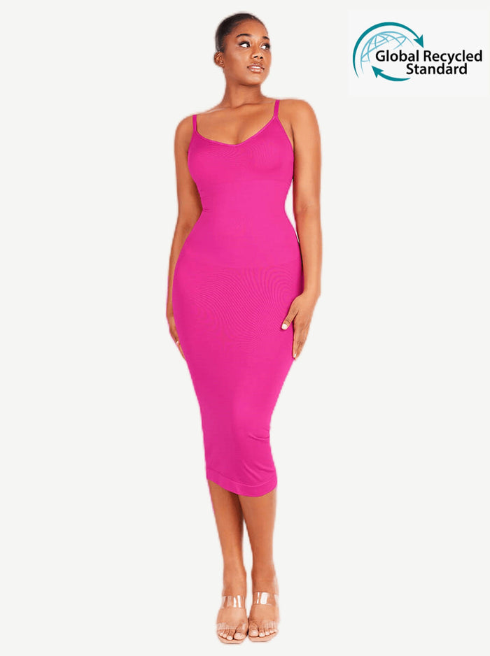 Midi Dress With Tummy Control | Seamless Shaper Dress | Shape Gleam

