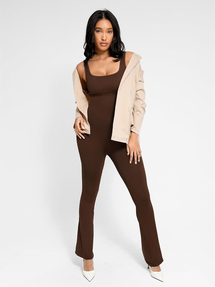 SIANNA - Seamless U-Back Flared Jumpsuit